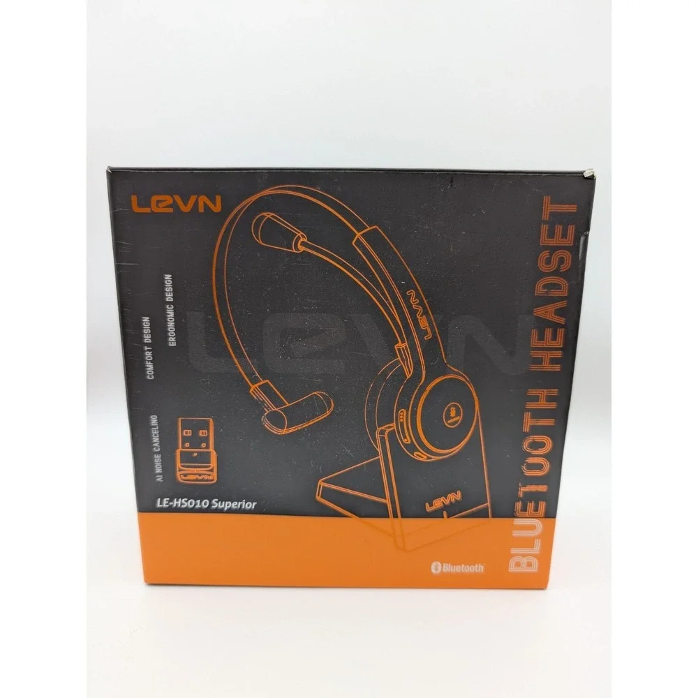 LEVN Bluetooth 5.0 Headset Wireless Headset with Microphone AI Noise Cancel